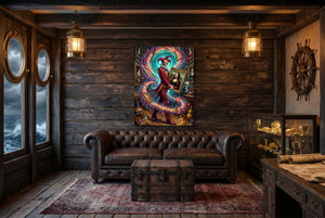 Jester's Mona Lisa — jester's mona lisa small cabin interior view 1port flush print