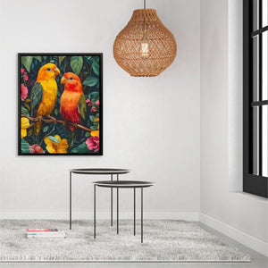 Jungle Lovebirds - Luxury Wall Art