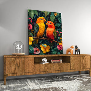 Jungle Lovebirds - Luxury Wall Art
