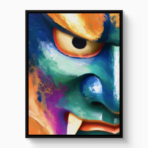 Kabuki Demon Graphic โ kabuki demon graphic white studio framed black