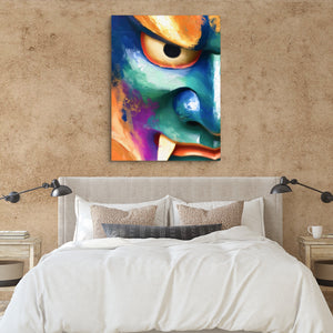 Kabuki Demon Graphic โ kabuki demon graphic sq clay paper bedroom 1port flush print