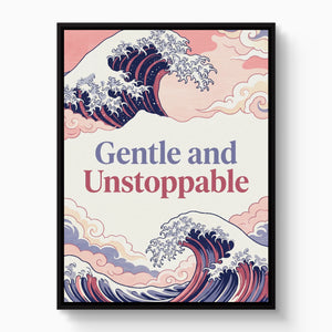 Kanagawa Gentle Wave โ kanagawa gentle wave white studio framed black