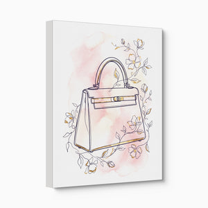 Kelly Bag Blush Floral โ kelly bag blush floral angled flush print