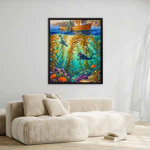 Kelp Forest Diving — Kelp Forest Diving Wing Blown Curtains 229