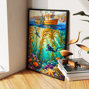 Kelp Forest Diving — Kelp Forest Diving New Living Room Wall Apartment Zoom 85