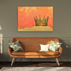 King Without a Kingdom - Gold Canvas Wall Art