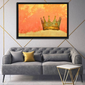 King Without a Kingdom - Crown Wall Art in Black Frame