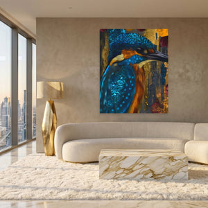 Kingfisher Bronze Vintage - Luxury Wall Art