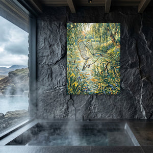 Kingfisher Golden Flight โ kingfisher golden flight sq sauna dark 1port flush print