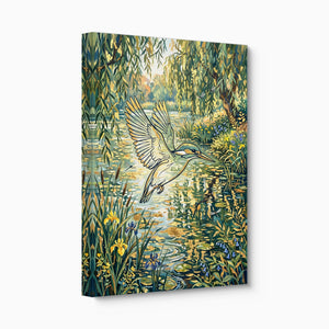 Kingfisher Golden Flight โ kingfisher golden flight angled flush print