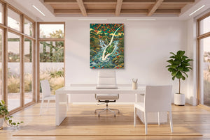 Kingfisher River Dive โ kingfisher river dive office space with desk 3 1port flush print