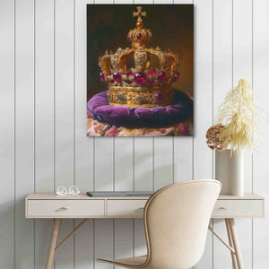 King's Crest - Jewelry Wall Art in Black Frame