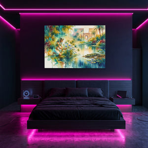 Kneeling By Nile โ Kneeling By Nile Pink Neon Room Land 236