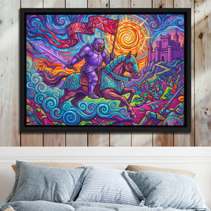 Knight Psychedelic Victory — Knight Psychedelic Victory Bed 2 Wood Panel 48