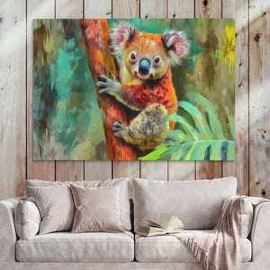 Koala Karma - Modern Wall Art in Black Frame