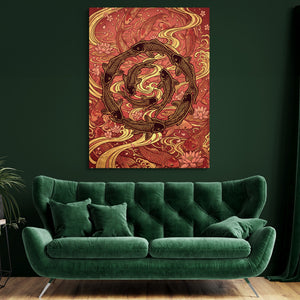 Koi Golden Flow โ koi golden flow sq green room 2 1port flush print