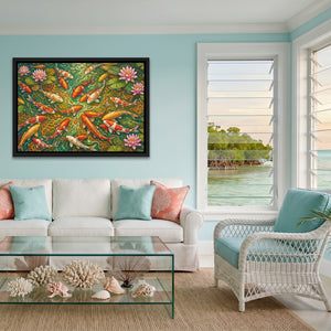 Koi Pond Tapestry โ Koi Pond Tapestry Coastal Calm Land 133