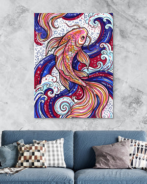 Koi Swirl - Luxury Wall Art
