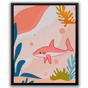 Large Pink Shark - Luxury Wall Art