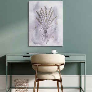 Lavender Bee Flight โ lavender bee flight sq green desk 1port flush print