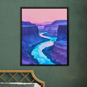 Lavender Canyon Glow - Blue Wall Art