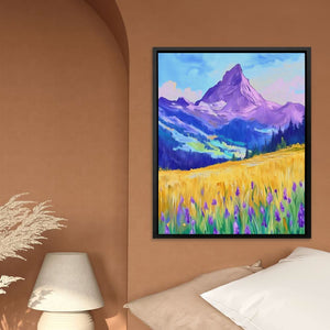 Lavender Mountain Fields - Luxury Wall Art