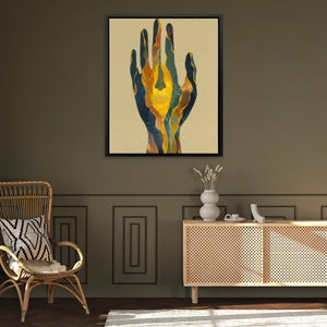 Layered Palm Illumination - Luxury Wall Art