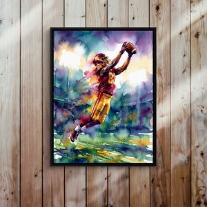 Leaping Receiver - Luxury Wall Art