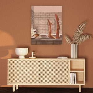 Legs in a Bath - Pop Art Canvas Wall Art