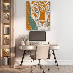 Leopard Copper Whiskers - Luxury Wall Art