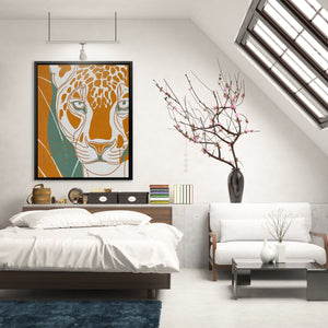 Leopard Copper Whiskers - Luxury Wall Art