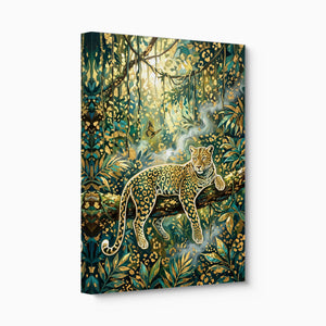 Leopard Golden Jungle โ leopard golden jungle angled flush print