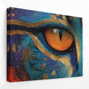 Leopards Azure Fire - Luxury Wall Art