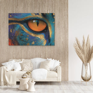 Leopards Azure Fire - Luxury Wall Art