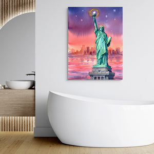 Liberty Harbor Evening Hues - Luxury Wall Art