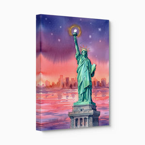 Liberty Harbor Evening Hues - Luxury Wall Art