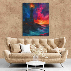 Lighthouse Sunset - Luxury Wall Art