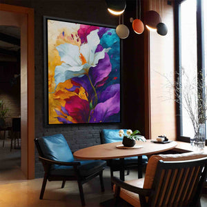 Lily Petals - White Canvas Wall Art