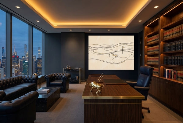Line Golf Hole Landscape in a room