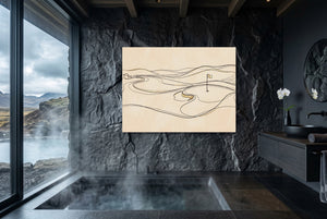 Line Golf Hole Landscape โ line golf hole landscape small bathroom with window 1land flush print