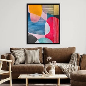 Lines In Circles - Large Abstract Canvas Print