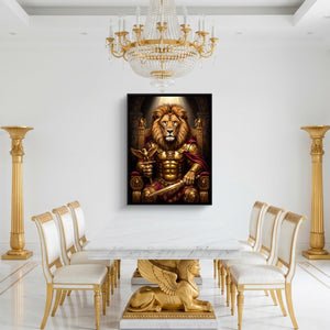 Lion Enthroned - Luxury Wall Art