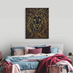 Lion's Liquid Mane โ lion's liquid mane sq luxury bedroom 1port flush print