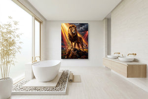 Lion's Rocky Stand — lion's rocky stand bathroom interior with tub 1port flush print