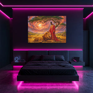 Lion Savanna Blessing โ Lion Savanna Blessing Pink Neon Room Land 241