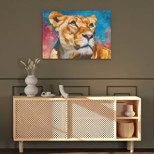 Lioness Against Dawn - Luxury Wall Art