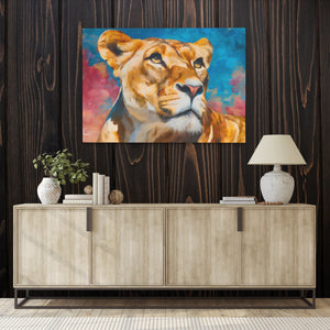 Lioness Against Dawn - Luxury Wall Art