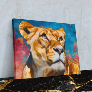 Lioness Against Dawn - Luxury Wall Art