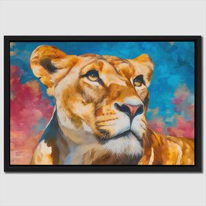 Lioness Against Dawn - Luxury Wall Art