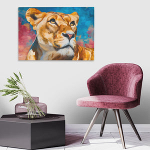 Lioness Against Dawn - Luxury Wall Art